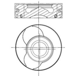 Motor Piston Segman +0.50mm 76.00mm 26 Pimli Clio Kangoo Megane Symbol Sandero Logan Juke 1.5dCi K9K - MAHLE 0220102
