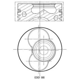 Piston Segman +0.50mm Komple VW Golf Passat Transporter (2001-2010) ARL ASZ AXB AXC - MAHLE 0308602