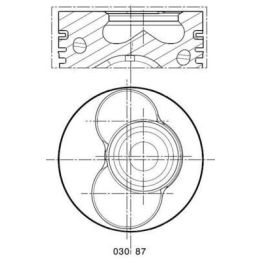 Piston 80mm Audi A4 B6 A6 Seat Ibiza III Skoda Superb 1.9 TDI (2000-2008) - MAHLE 0308702