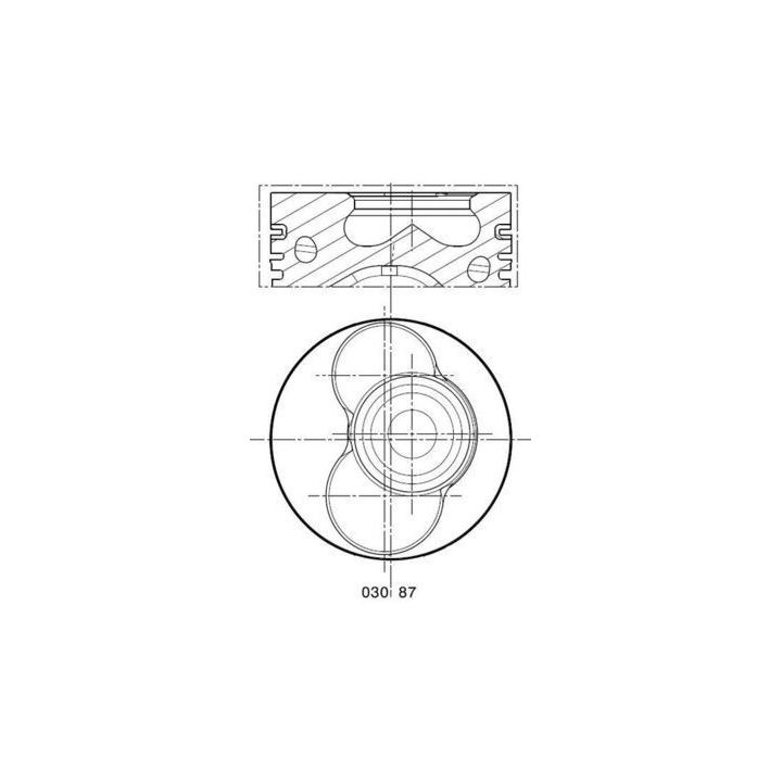 Piston 80mm Audi A4 B6 A6 Seat Ibiza III Skoda Superb 1.9 TDI (2000-2008) - MAHLE 0308702