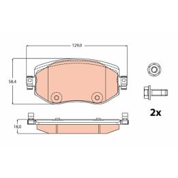 Ön Disk Balata Renault Megane IV Grandtour Hatchback Saloon İçin (1982-2008) - TRW GDB2175