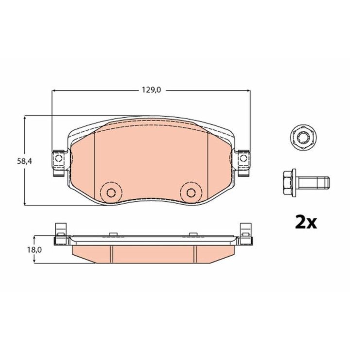 Ön Disk Balata Renault Megane IV Grandtour Hatchback Saloon İçin (1982-2008) - TRW GDB2175