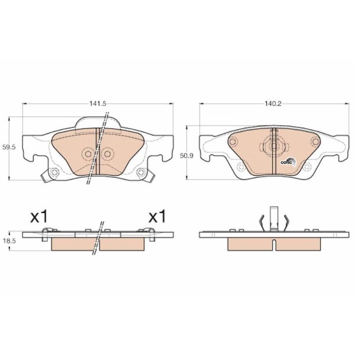 Jeep Grand Cherokee IV Arka Disk Balata (1993-2019) - TRW GDB4448